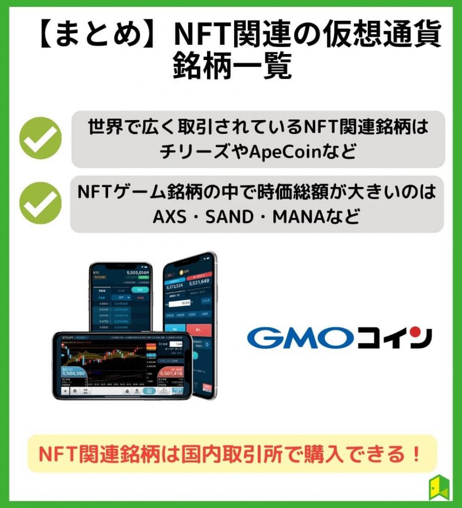 【まとめ】NFT関連の仮想通貨銘柄一覧