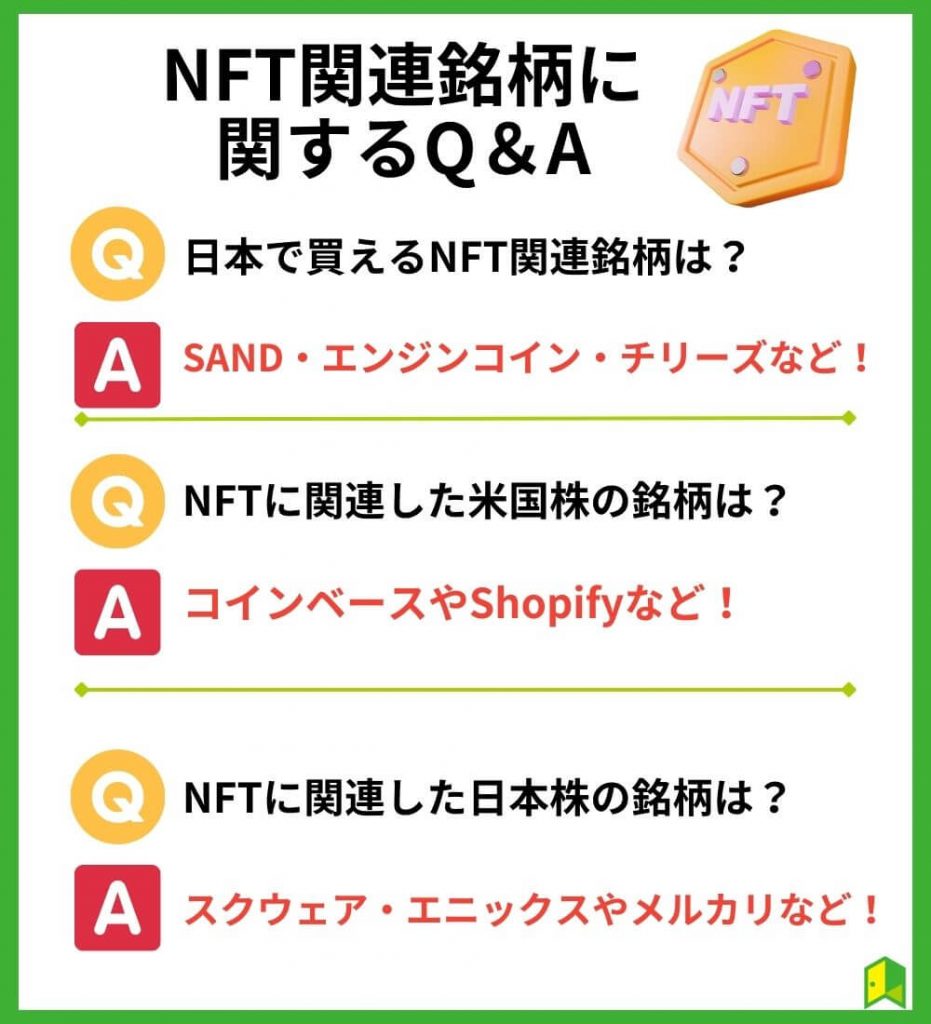 NFT関連銘柄に関するQ＆A