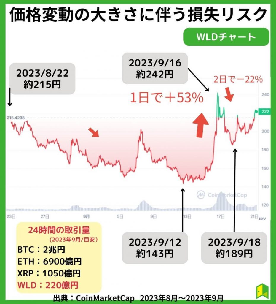 価格変動の大きさに伴う損失リスク