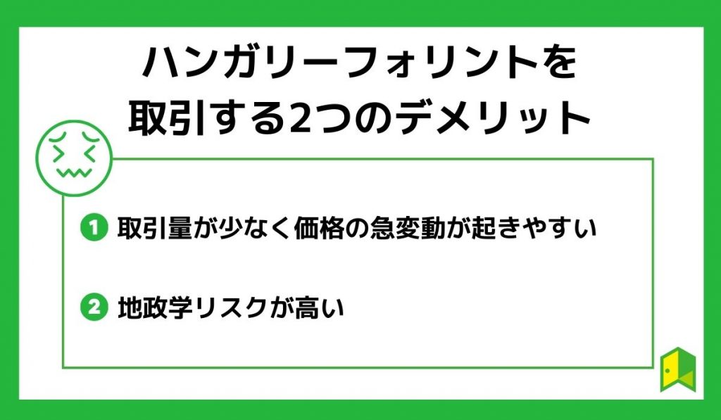 ハンガリーフォリンとを取引するデメリット