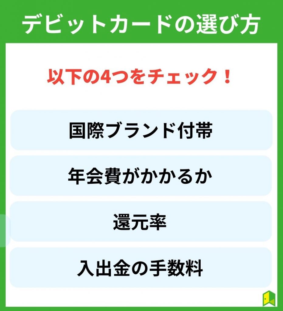 デビットカードの選び方