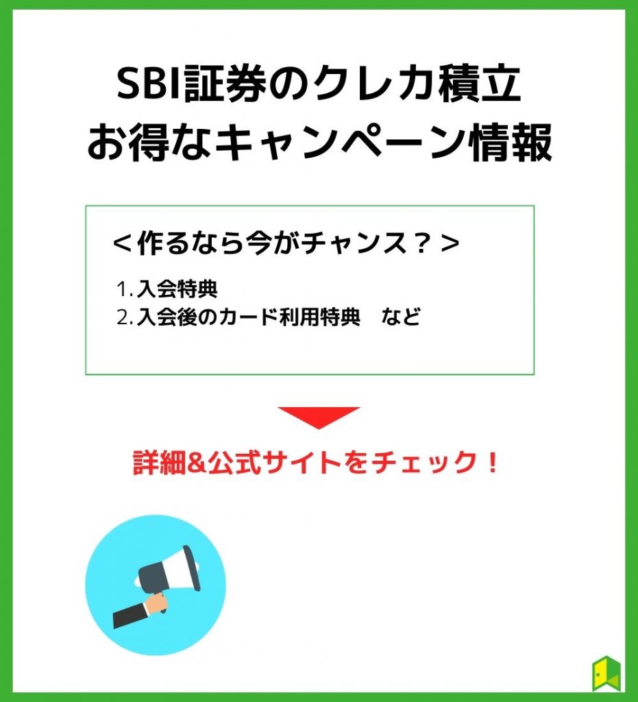 SBI証券のクレカ積立キャンペーン