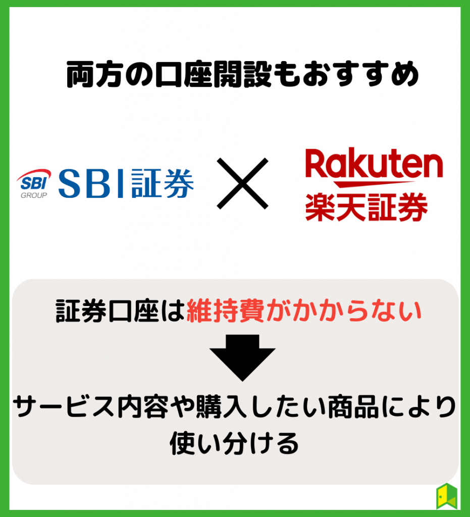 両方の口座開設もおすすめ