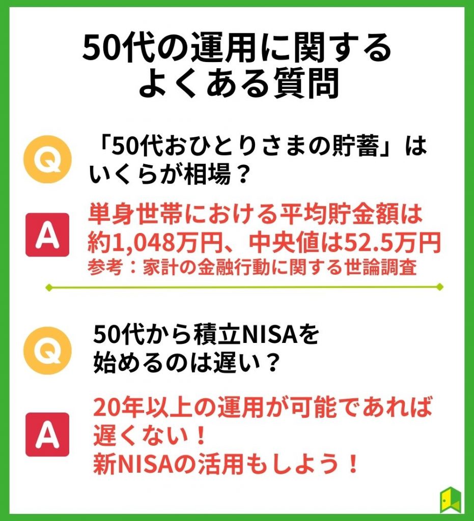 50代の運用に関するよくある質問