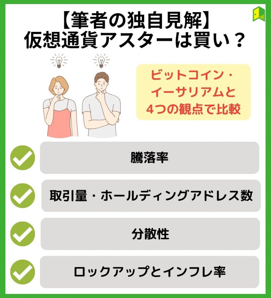 筆者の独自見解【仮想通貨アスターは買い？】