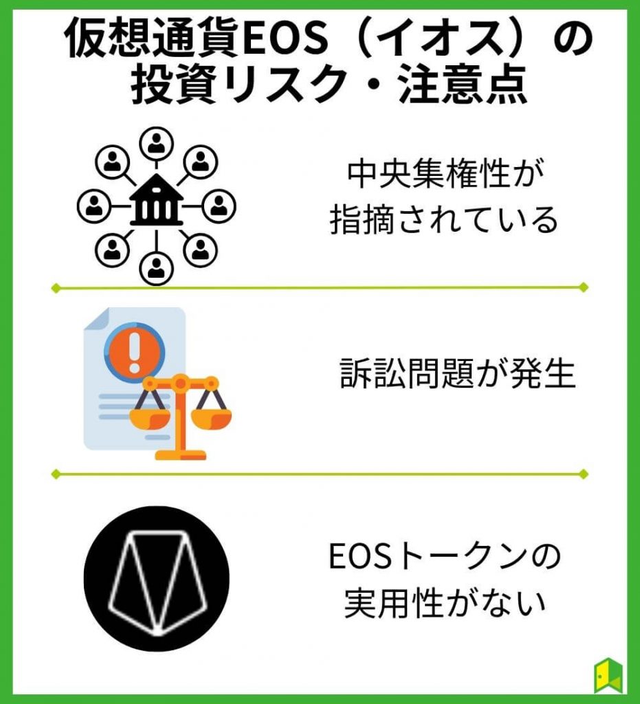 仮想通貨EOS（イオス）の投資リスク・注意点