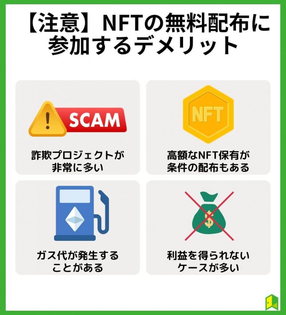【注意】NFTの無料配布に参加するデメリット