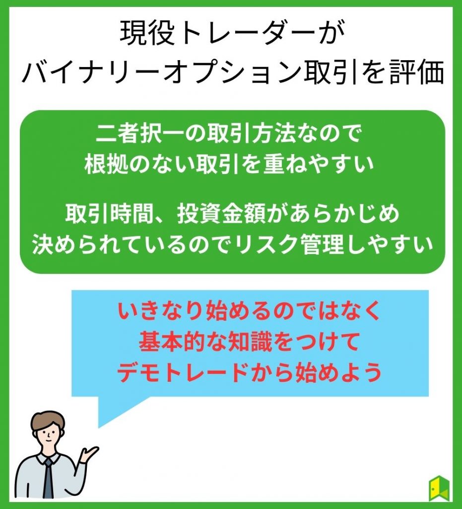 現役トレーダーがバイナリーオプションを評価