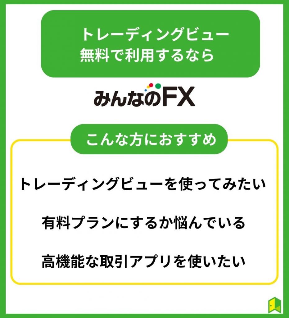 トレーディングビュー無料で利用するならみんなのFX