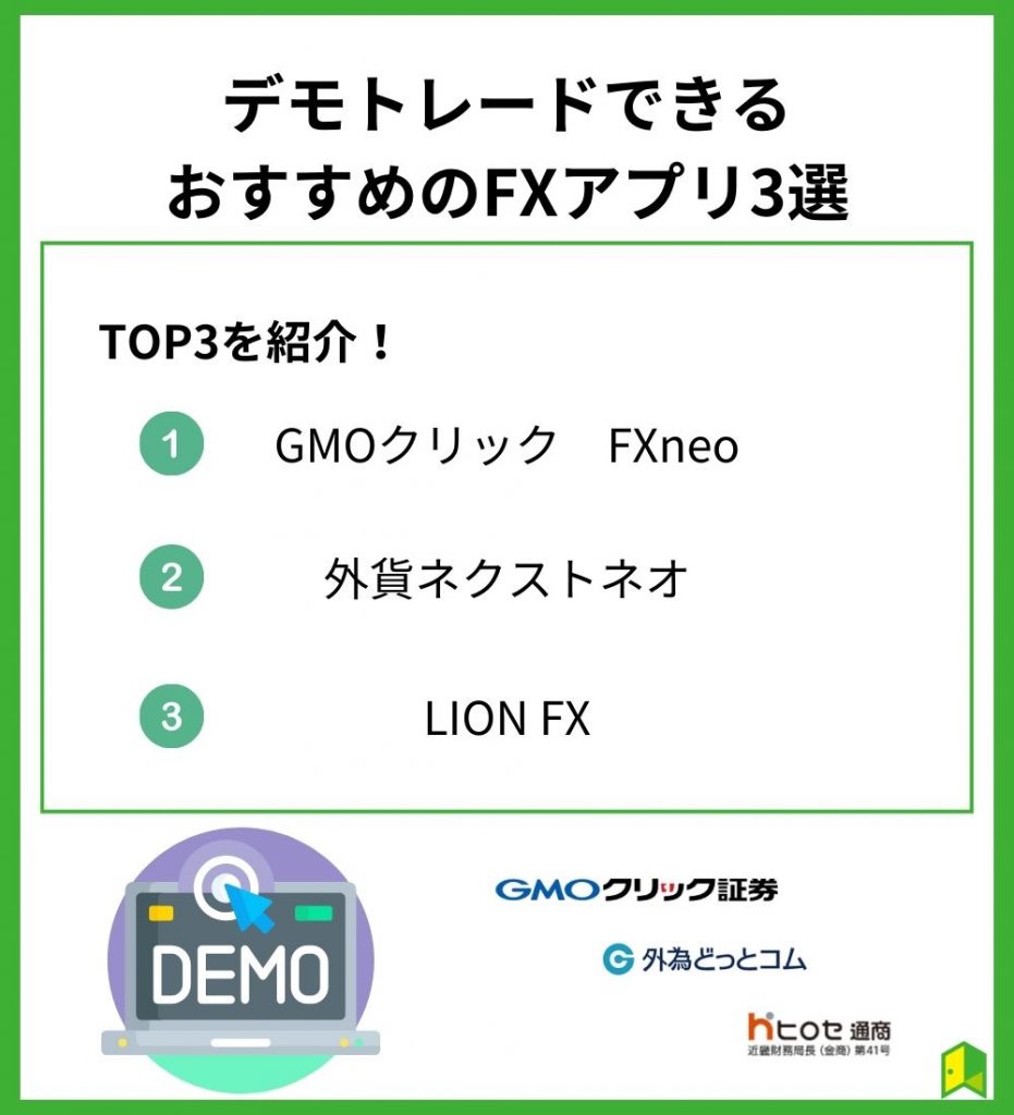 デモトレードできるおすすめのFXアプリ
