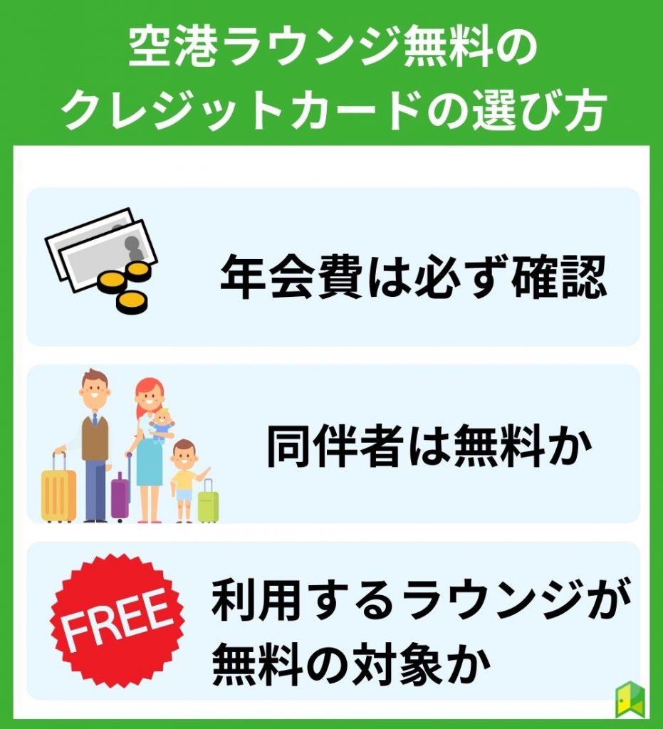 空港ラウンジ無料のクレジットカードの選び方