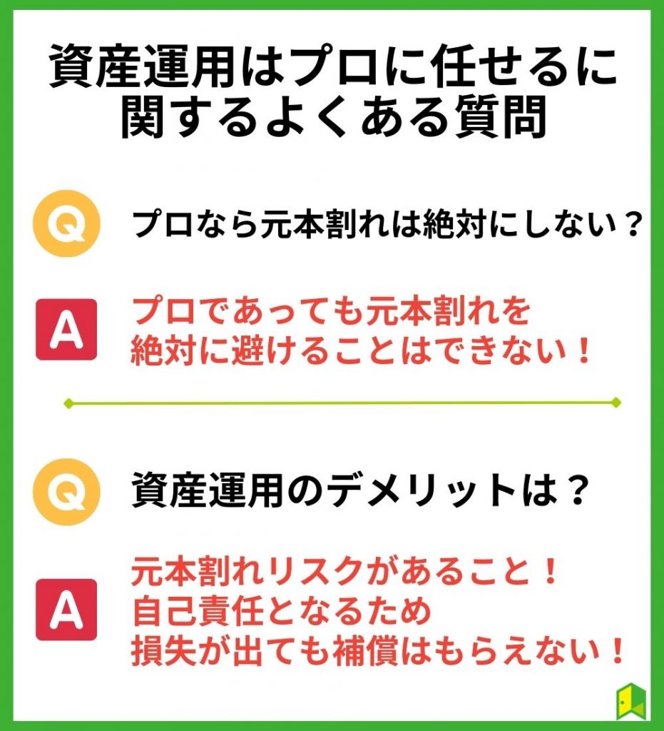 資産運用はプロに任せるに関するよくある質問