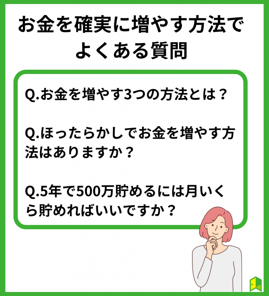 お金を確実に増やす方法でよくある質問