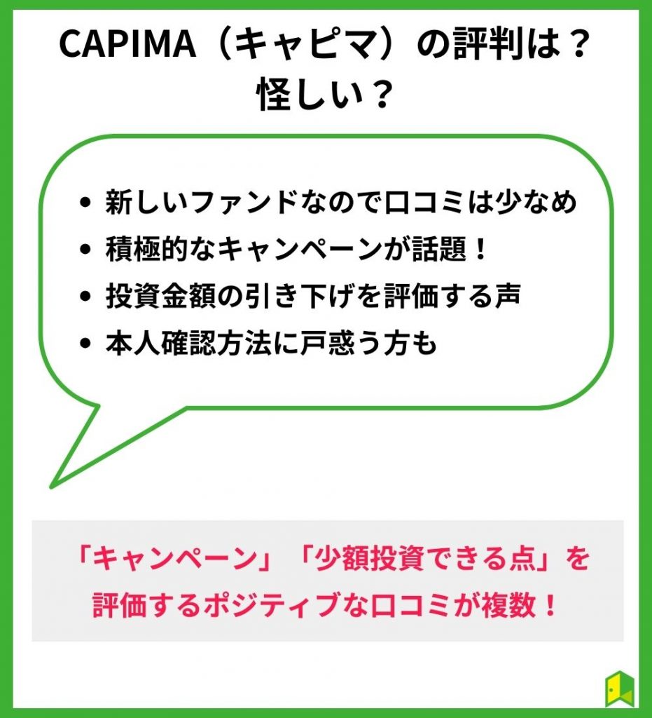 CAPIMA(キャピマ)の評判は? 怪しい?