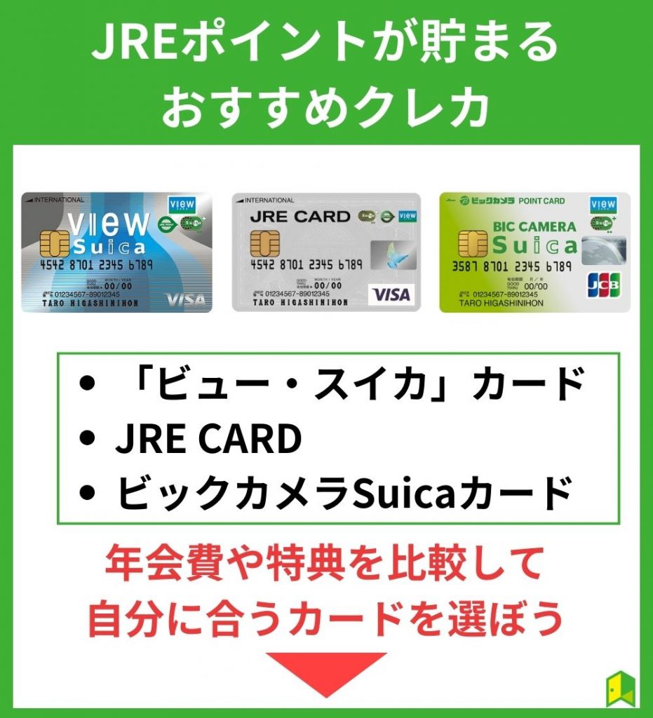 JREポイントが貯まるおすすめクレカ