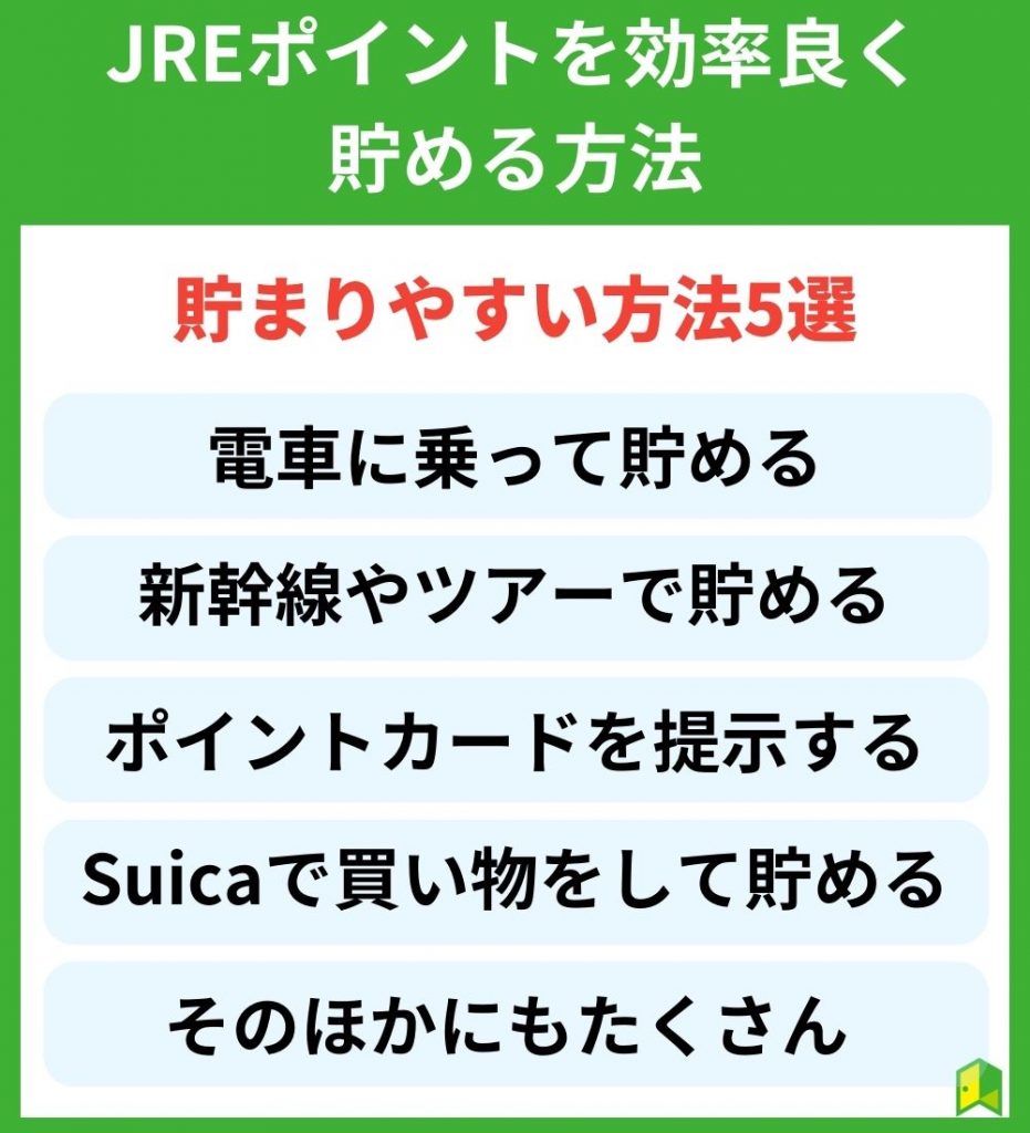 JREポイントを効率良く貯める方法