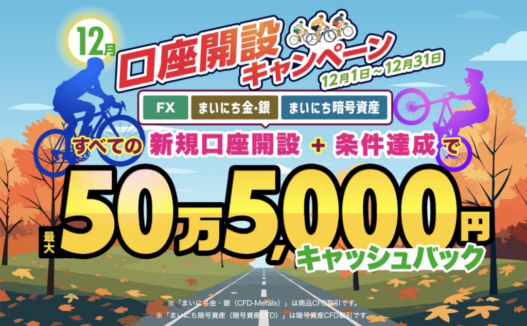 マネーパートナーズ口座開設キャンペーン12月