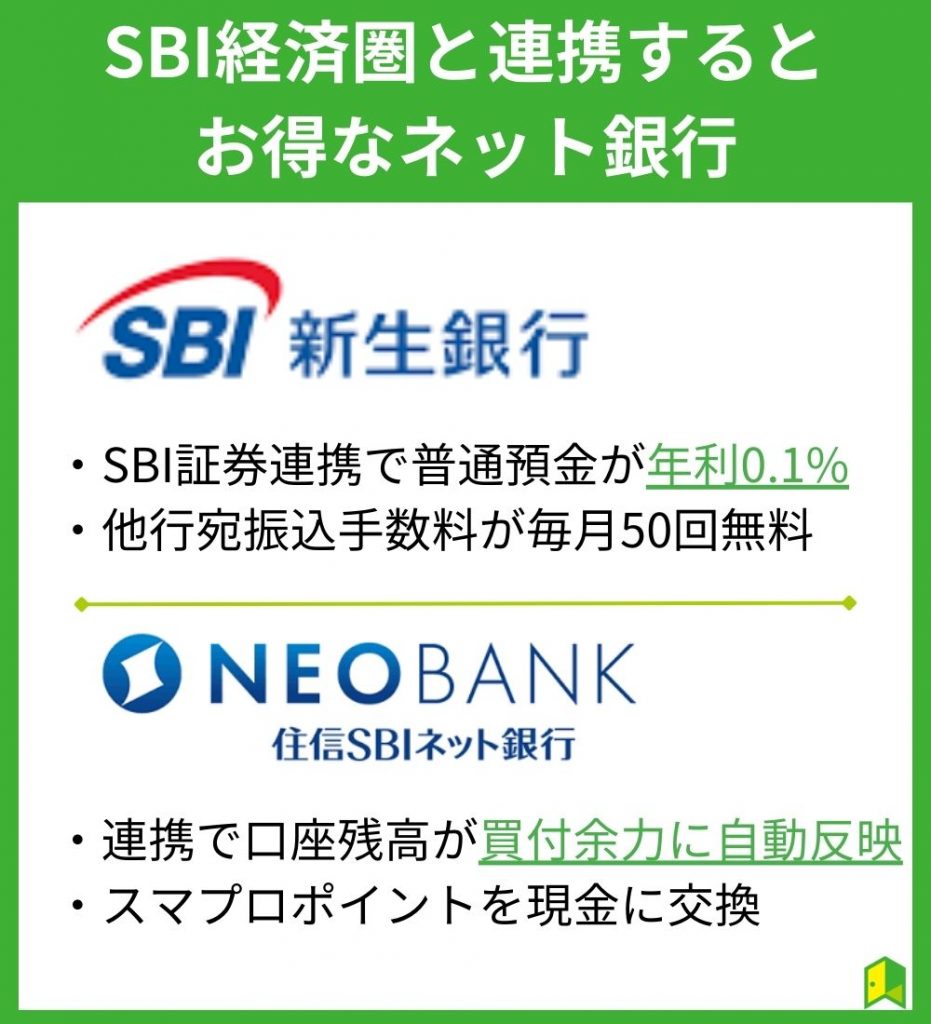 SBI経済圏と連携するとお得なネット銀行