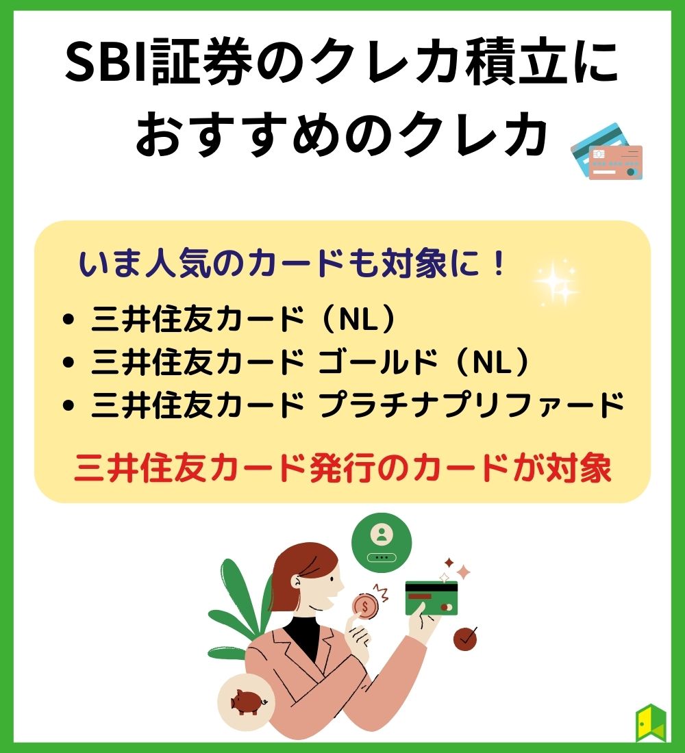 SBI証券のクレカ積立におすすめのクレジットカード