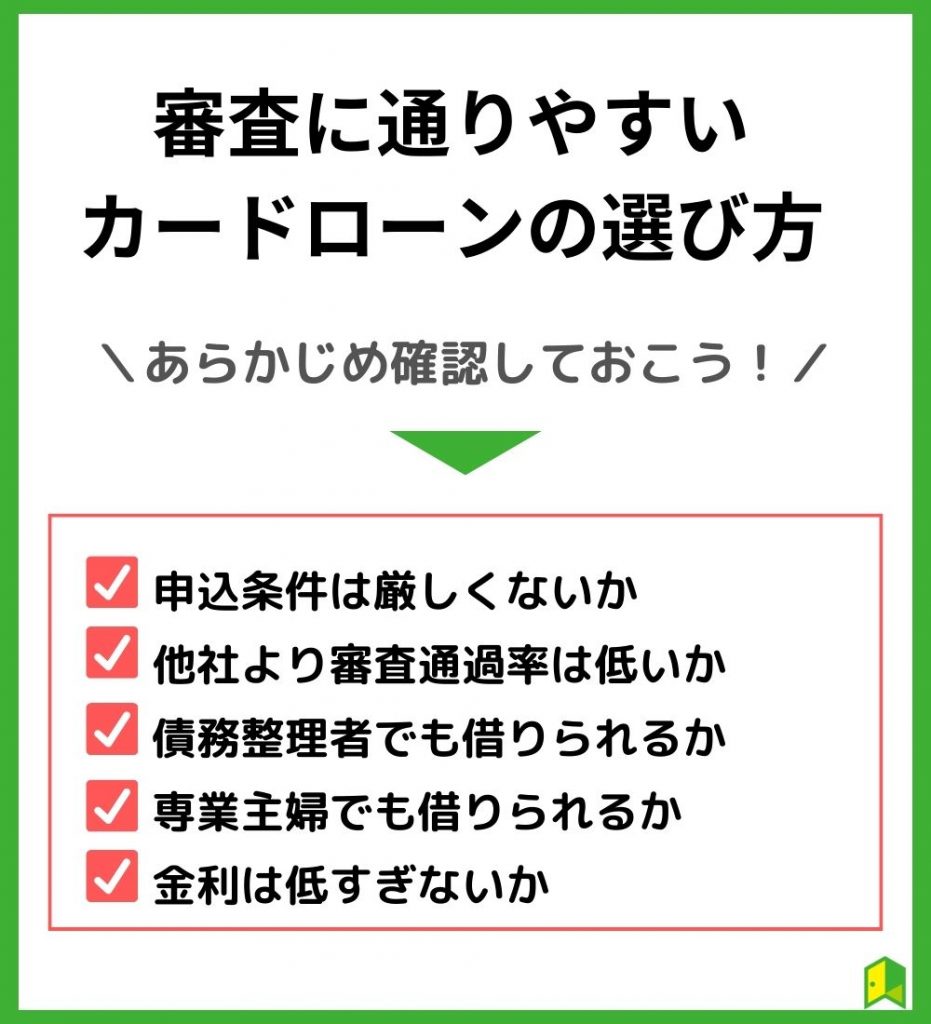 消費者金融カードローンを審査通過率で選ぶ際の5つのポイント