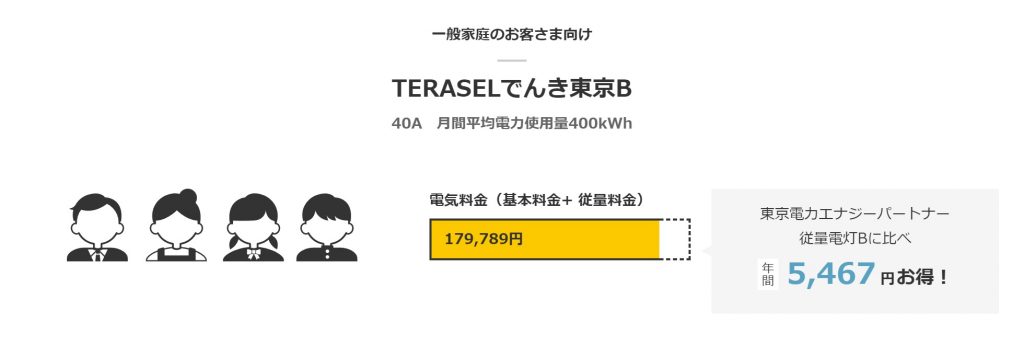 Teraseruでんき参考画像