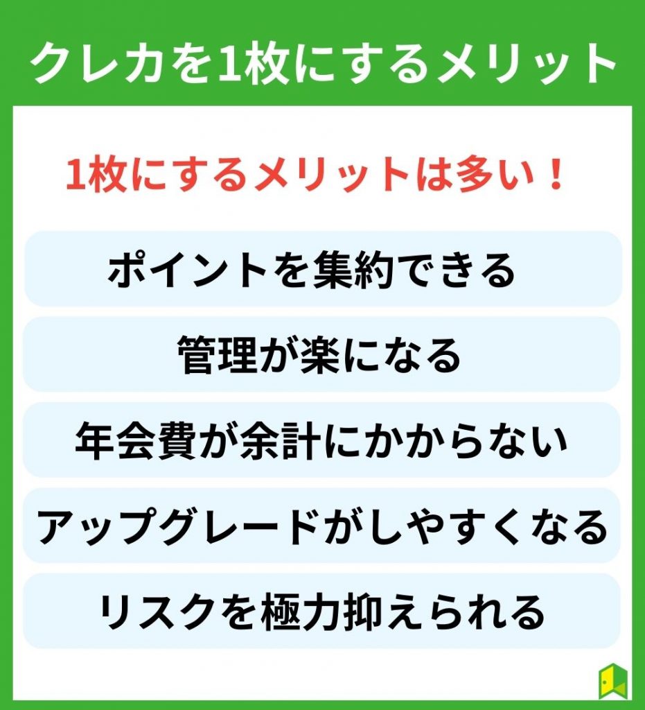 クレジットカードを1枚にするメリット