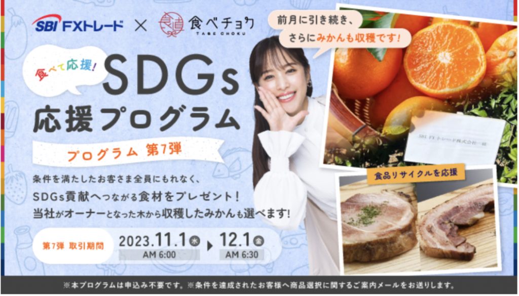 SBIFXトレードSDGs応援プログラム
