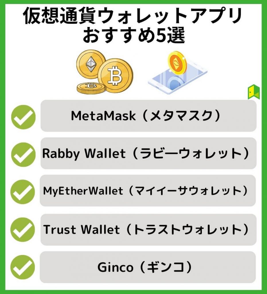 仮想通貨ウォレットアプリおすすめ5選