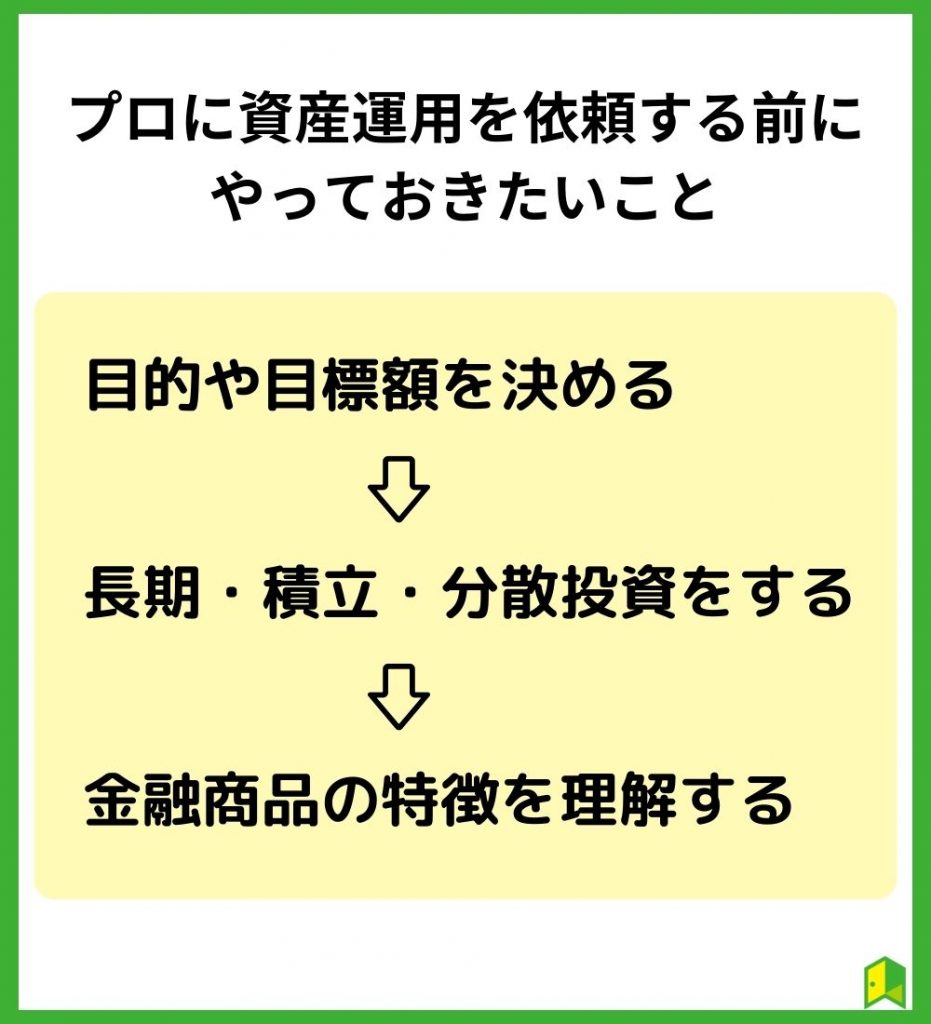 プロに資産運用を依頼する前にやっておきたいこと