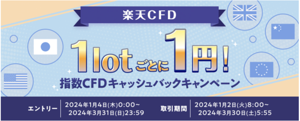 楽天CFD1lotごとに1円