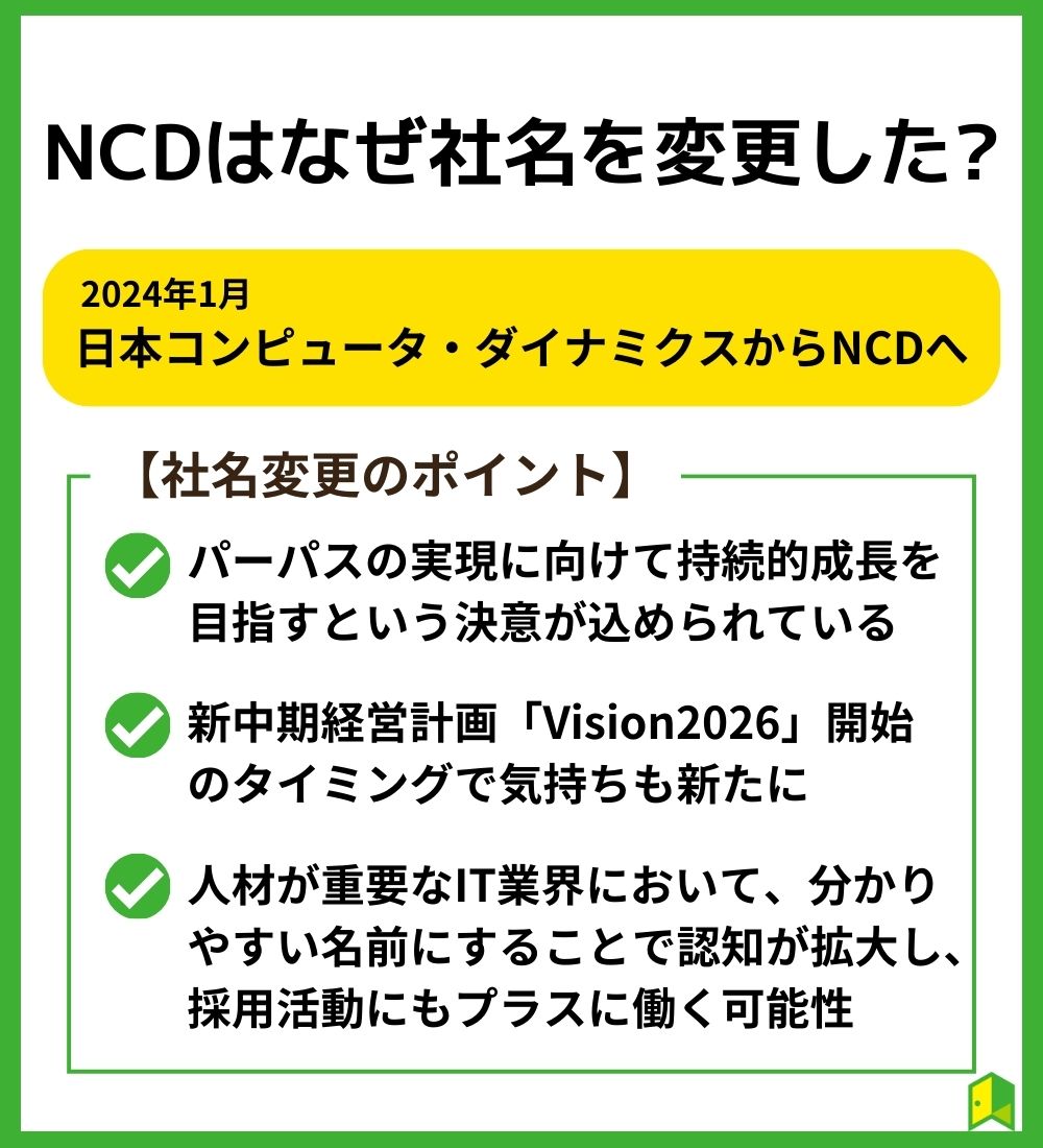 NCDはなぜ社名を変更した？