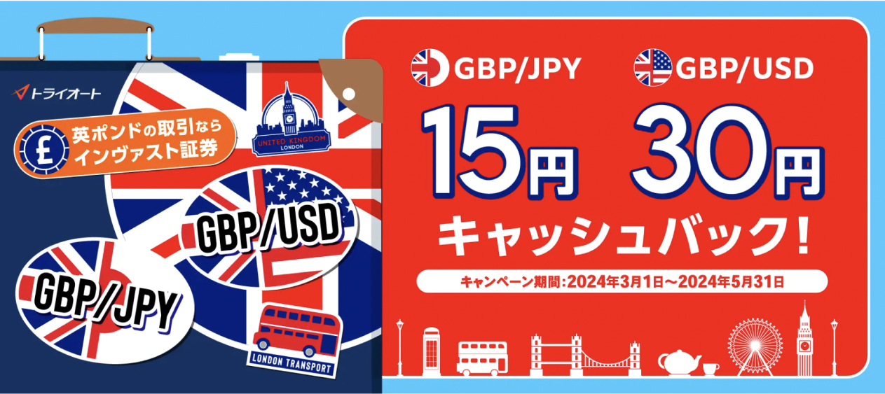 GBP/USD15円30円キャッシュバック