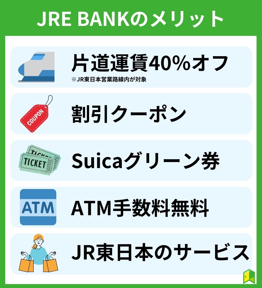 JRE BANKのメリットは5つ