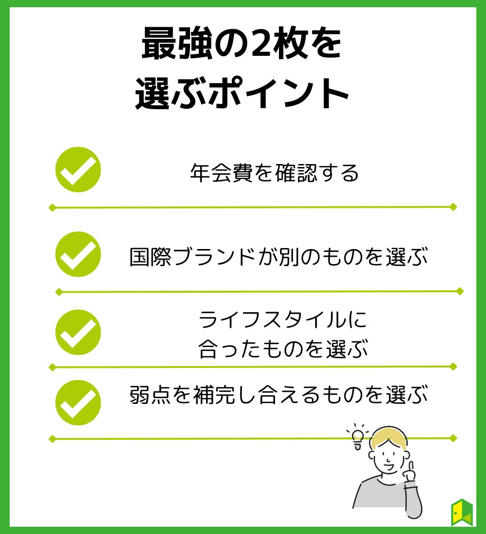 ゴールドカード最強の2枚を選ぶポイント