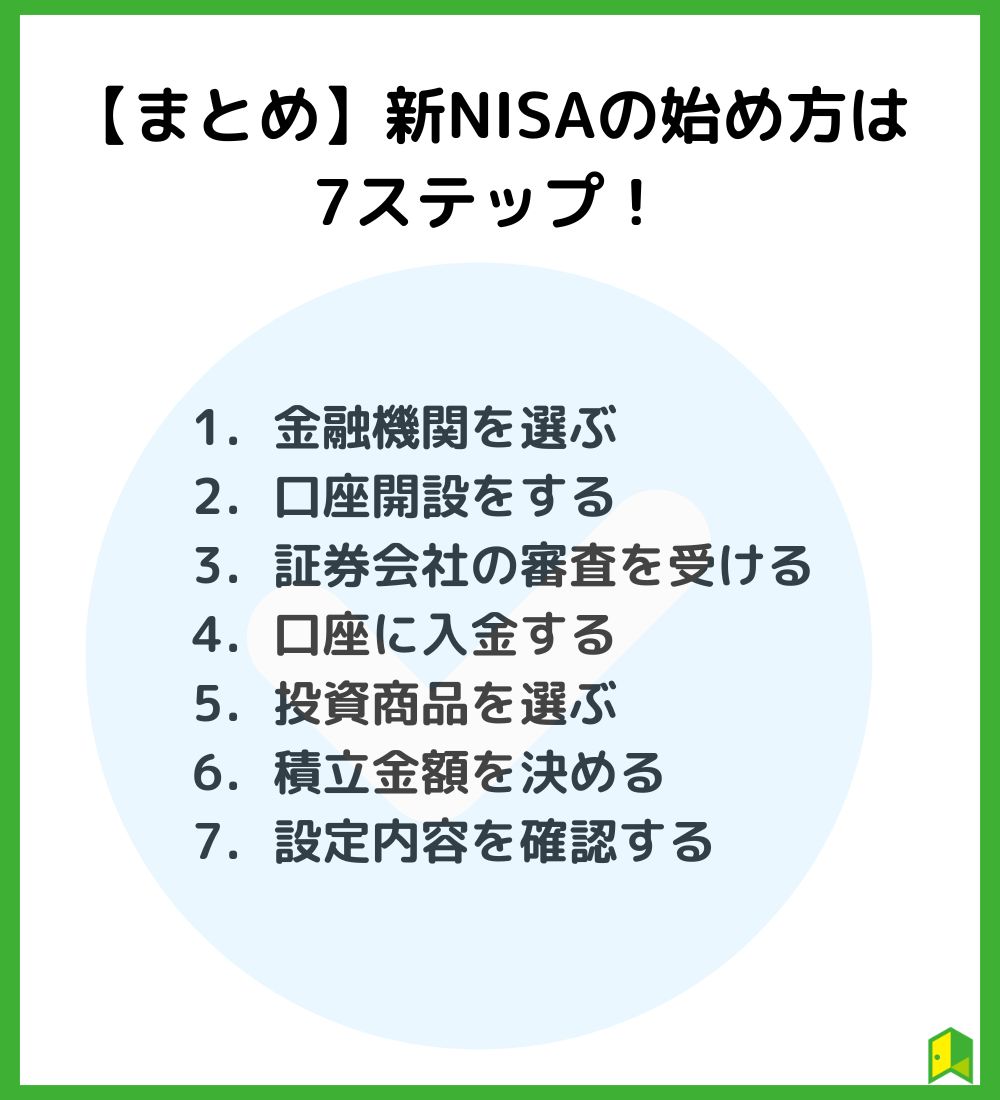 【まとめ】新NISAの始め方は7ステップ！ の見出し画像