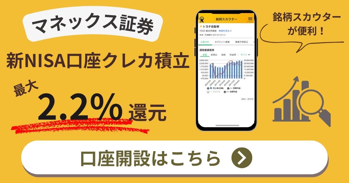 マネックス証券のバナー画像
