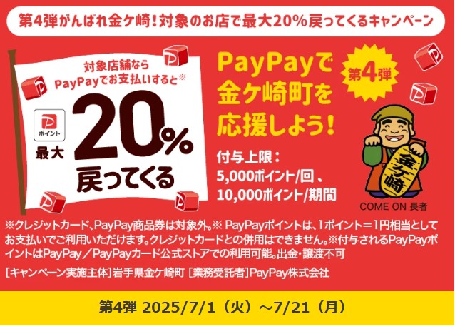 PayPay　金ヶ崎町キャンペーン