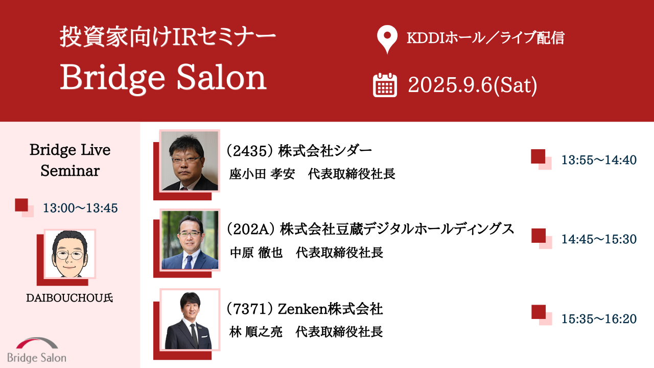 2025年9月6日ブリッジサロン